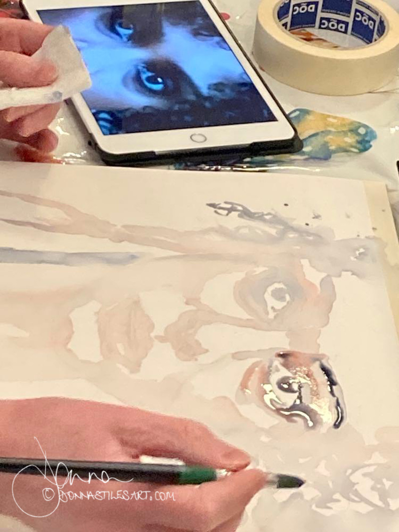 How much water do you need to use with watercolour