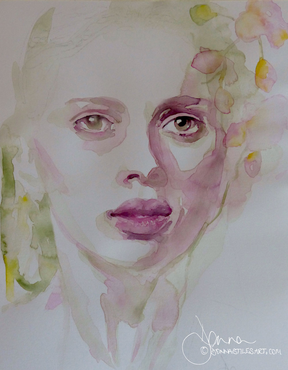 watercolor paintings of faces