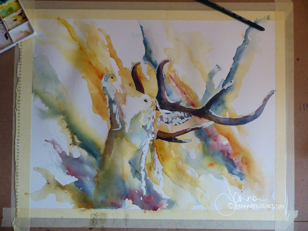 Painting in the stag's eye