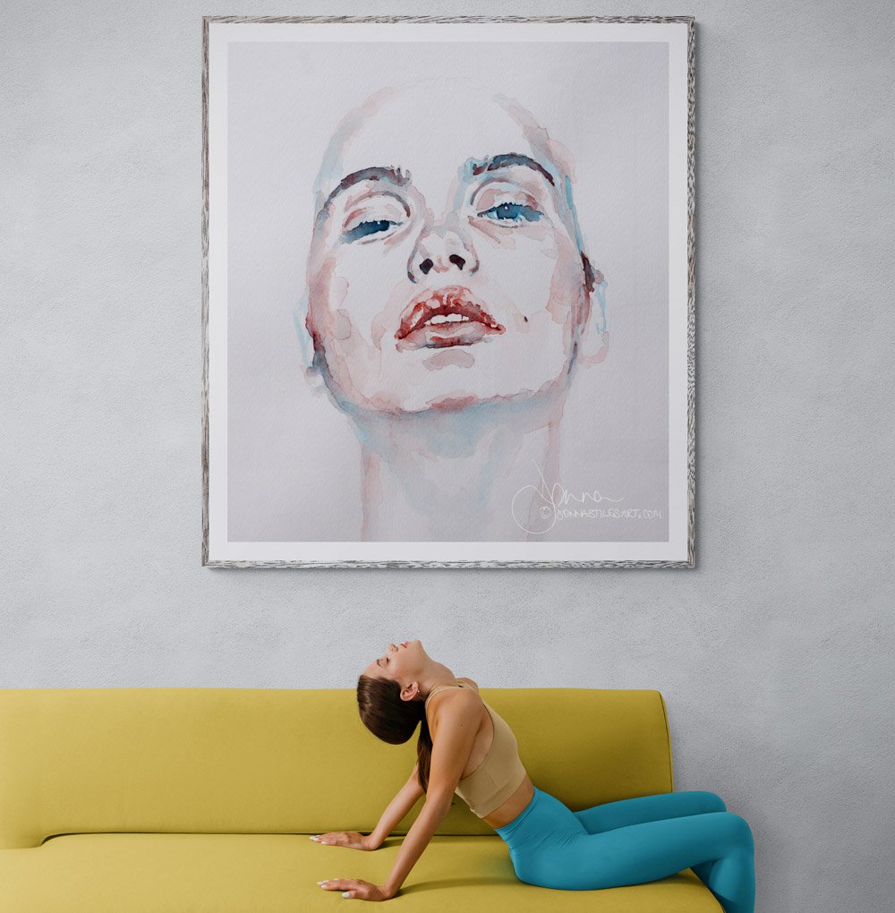 Contemporary watercolour portrait