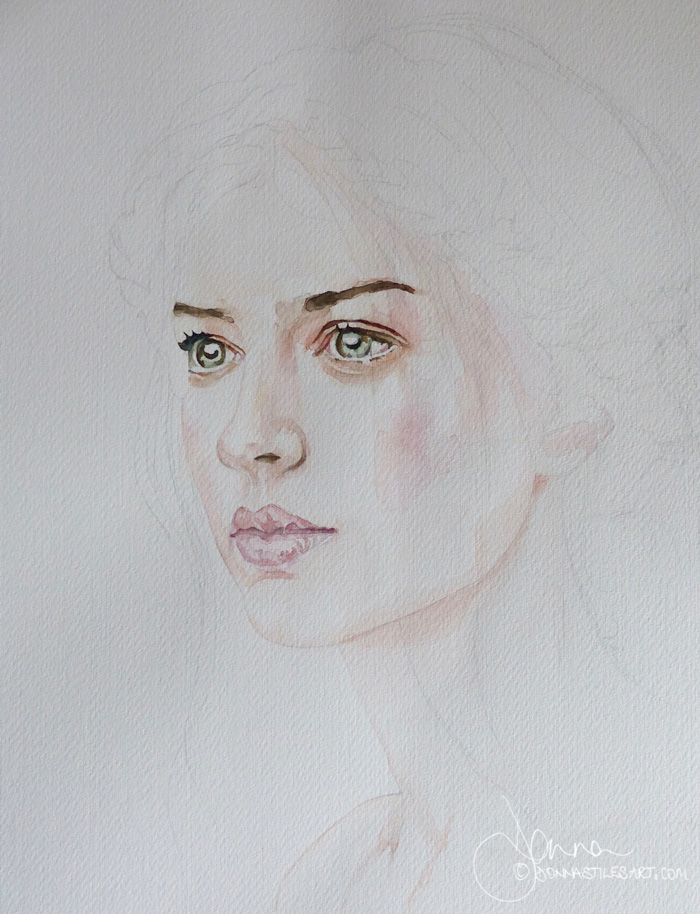 La Signora watercolor portrait
