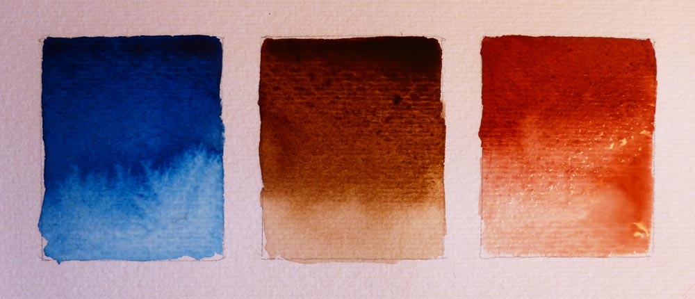 Limited palette watercolor colors