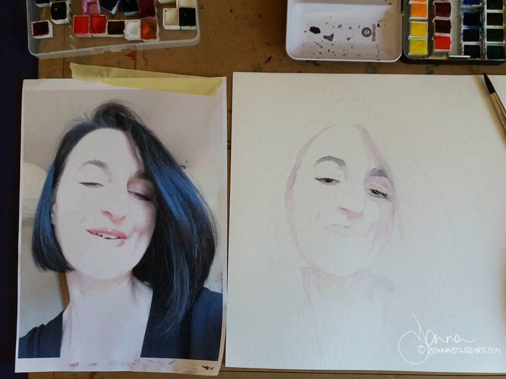 Watercolour portraits for beginners