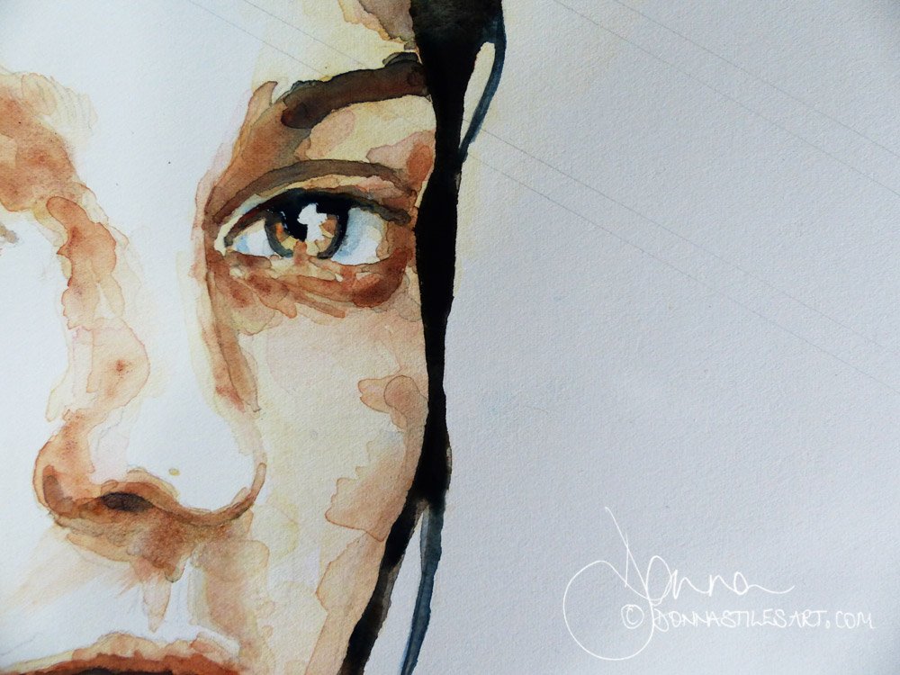 Watercolour eye painting
